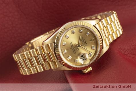 rolex damenuhr gold schwarz